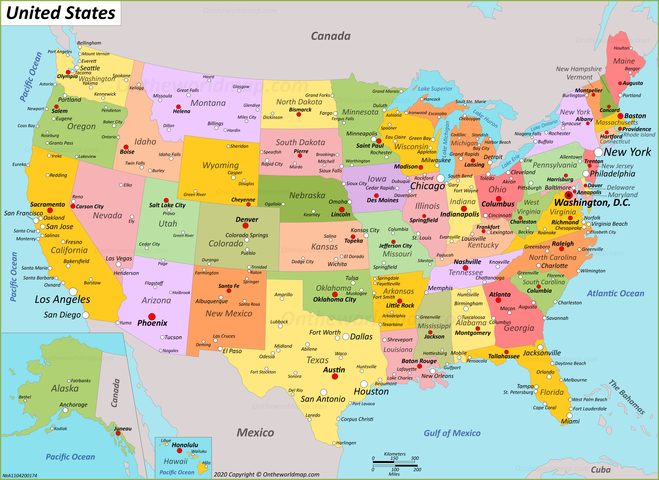 United States map